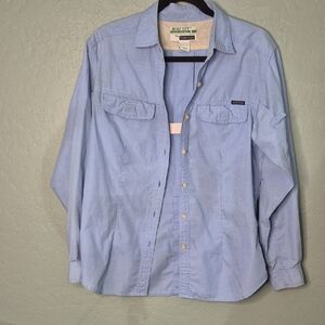 Exofficio Light Blue Button-Down Shirt